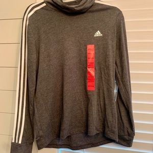 TWO ADIDAS HOODED LONG SLEEVE SHIRTS